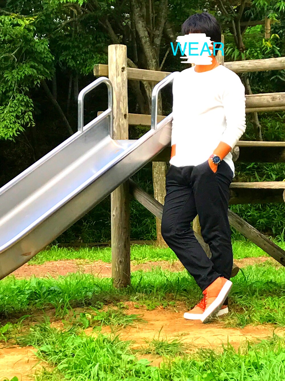 「モノトーンコーデ」｜「adidasのアイテム（スニーカー、ブラウン系）」を使った、hikachan さん（メンズ・168cm）の夏コーディネートの1枚目の写真