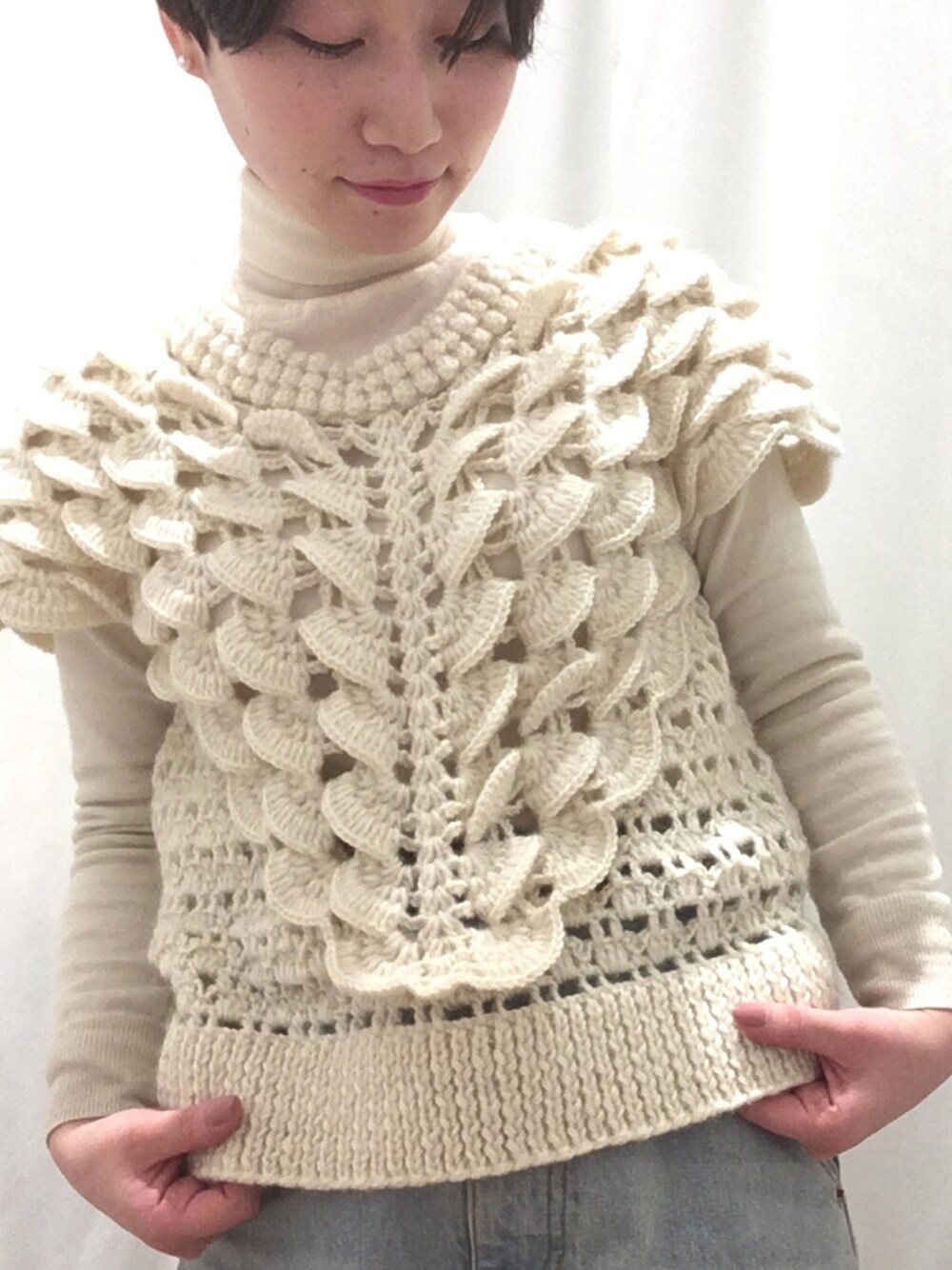 ドットアンドストライプスチャイルドウーマン　ネパール　ギルボックスかぎ針ベスト Dot＆Stripes CHILD WOMAN（ドットアンドストライプス