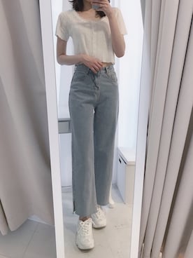 momo☁️さん（レディース・168cm）の春コーディネート