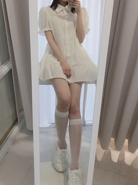「Crea titty&Co. PETIT（クレアティティーアンドコープチ）のアイテム」を使った、momo☁️さん（レディース・168cm）の春コーディネート