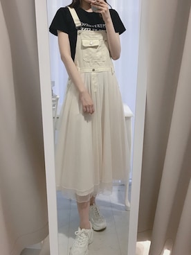 「Crea titty&Co. PETIT（クレアティティーアンドコープチ）のアイテム」を使った、momo☁️さん（レディース・168cm）の春コーディネート