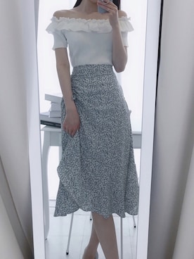 「titty＆Co. PETIT（ティティアンドコープティ）のアイテム（スカート）」を使った、momo☁️さん（レディース・168cm）の夏コーディネート