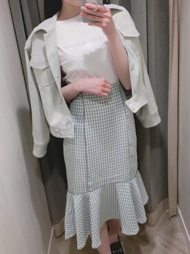 「TITTY&CO.（ティティーアンドコー）のアイテム（ジャケット/アウター）」を使った、momo☁️さん（レディース・168cm）の冬コーディネート