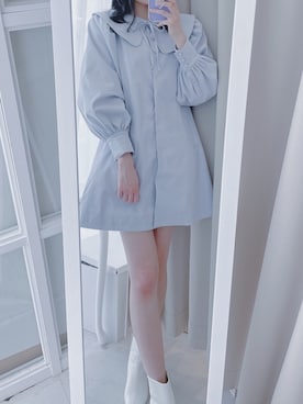 「TITTY&CO.（ティティーアンドコー）のアイテム（その他アウター）」を使った、momo☁️さん（レディース・168cm）の秋コーディネート