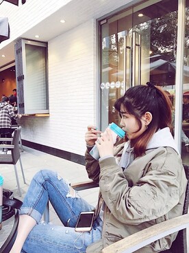 「PANCOATのアイテム」を使った、夜空のむこうさん（レディース・158cm）の春コーディネート