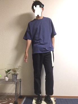 「ゆったりシルエット」｜「アイテム（ブーツ）」を使った、きむちさん（メンズ・177cm）の春コーディネート