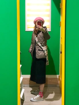 「LAVENHAM（ラベンハム）のアイテム（その他アウター）」を使った、vivinekko3さん（レディース・158cm）の冬コーディネート