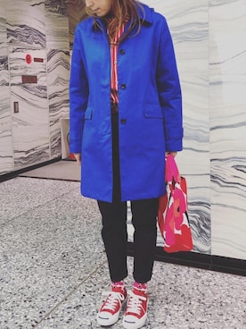 「アイテム（トートバッグ、レッド系）」を使った、vivinekko3さん（レディース・158cm）の春コーディネート