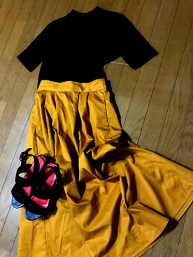 「マスタードイエロー」｜☺︎isanさん（レディース・155cm）の秋コーディネート