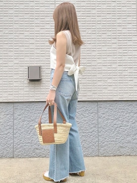 「CUT（カット）のアイテム」を使った、ycmさん（レディース・160cm）の夏コーディネート