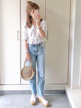 「CANAL JEAN（キャナルジーン）のアイテム（チョーカー）」を使った、ycmさん（レディース・160cm）の夏コーディネート