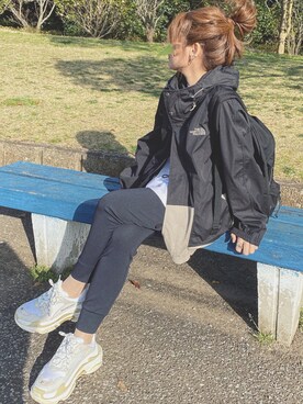 「ノースフェイス」｜ycmさん（レディース・160cm）の春コーディネート