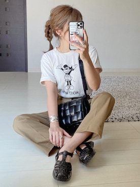 「THE SHINZONE（ザ　シンゾーン）のハイウエストチノパンツ（チノパンツ）」を使った、ycmさん（レディース・160cm）の夏コーディネート