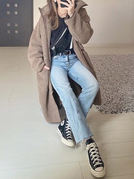 「マルジェラ」｜「アイテム（その他アウター）」を使った、ycmさん（レディース・160cm）の冬コーディネート