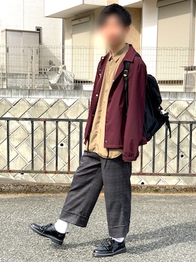 「RAGEBLUE（レイジブルー）のアイテム（シューズ、ブラック系）」を使った、あんじさん（メンズ・171cm）の春コーディネート