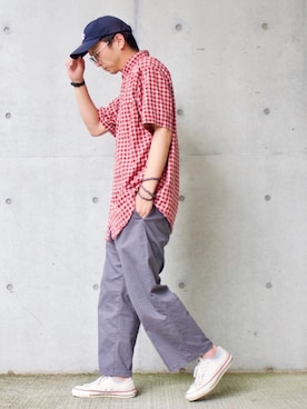 「Chaco（チャコ）のアイテム（アクセサリー）」を使った、talow/タローさん（メンズ・176cm）の夏コーディネート