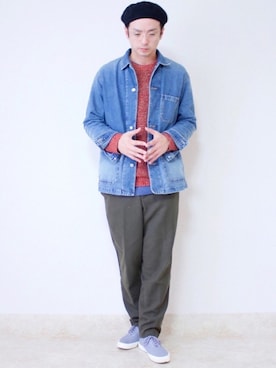 「ツイードパンツ」｜「アイテム（その他）」を使った、talow/タローさん（メンズ・176cm）の秋コーディネート