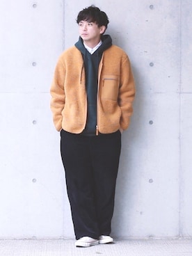 「アイテム（その他アウター）」を使った、talow/タローさん（メンズ・176cm）の冬コーディネート