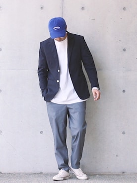 「softcream（ソフトクリーム）のアイテム（帽子）」を使った、talow/タローさん（メンズ・176cm）の春コーディネート