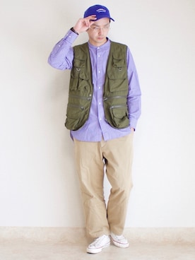 「softcream（ソフトクリーム）のアイテム」を使った、talow/タローさん（メンズ・176cm）の春コーディネート