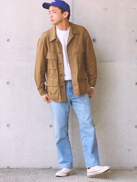 「softcream（ソフトクリーム）のアイテム（帽子）」を使った、talow/タローさん（メンズ・176cm）の春コーディネート