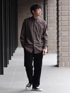 「MillReef（ミルリーフ）のアイテム」を使った、talow/タローさん（メンズ・176cm）の秋コーディネート