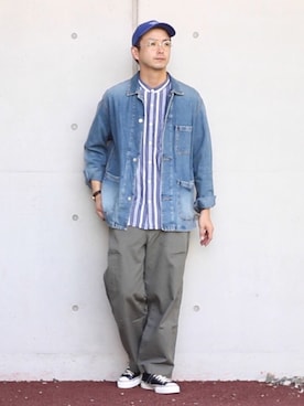 「softcream（ソフトクリーム）のアイテム」を使った、talow/タローさん（メンズ・176cm）の秋コーディネート