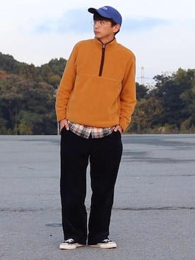 「softcream（ソフトクリーム）のアイテム」を使った、talow/タローさん（メンズ・176cm）の冬コーディネート