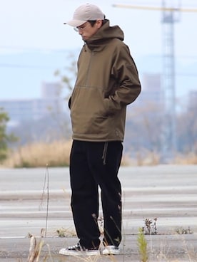 「MillReef（ミルリーフ）のアイテム」を使った、talow/タローさん（メンズ・176cm）の冬コーディネート