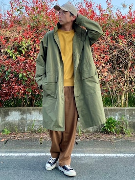 「MillReef（ミルリーフ）のアイテム」を使った、talow/タローさん（メンズ・176cm）の春コーディネート