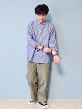 「MillReef（ミルリーフ）のアイテム」を使った、talow/タローさん（メンズ・176cm）の夏コーディネート