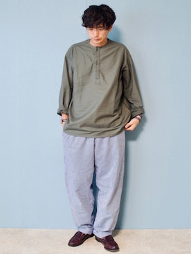 「アイテム（腕時計、ブラウン系）」を使った、talow/タローさん（メンズ・176cm）の夏コーディネート