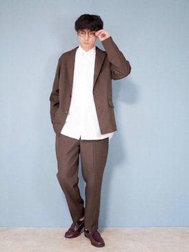 「アイテム（腕時計、ブラウン系）」を使った、talow/タローさん（メンズ・176cm）の秋コーディネート