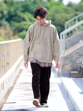 「MillReef（ミルリーフ）のアイテム」を使った、talow/タローさん（メンズ・176cm）の秋コーディネート