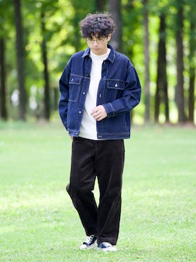 「MillReef（ミルリーフ）のアイテム」を使った、talow/タローさん（メンズ・176cm）の秋コーディネート