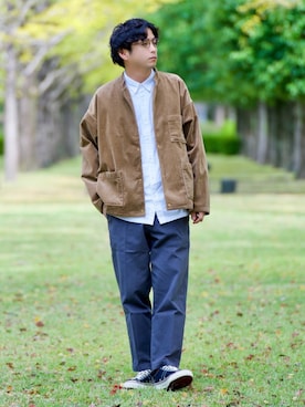 「MillReef（ミルリーフ）のアイテム」を使った、talow/タローさん（メンズ・176cm）の秋コーディネート