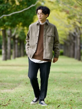 「MillReef（ミルリーフ）のアイテム」を使った、talow/タローさん（メンズ・176cm）の秋コーディネート