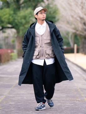 「春めきシューズ」｜「アイテム（その他アウター）」を使った、talow/タローさん（メンズ・176cm）の春コーディネート