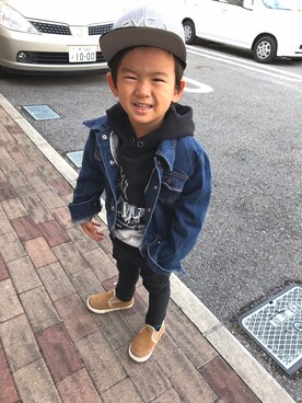 「RVCA（ルーカ）のアイテム」を使った、ともぷさん（キッズ・90cm）の秋コーディネート