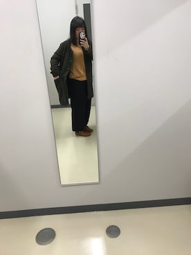 「cepo（セポ）のアイテム（ノーカラージャケット）」を使った、さらよこ☻さん（レディース・155cm）の冬コーディネート