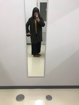 「cepo（セポ）のアイテム（ノーカラージャケット）」を使った、さらよこ☻さん（レディース・155cm）の冬コーディネート