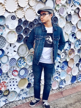 「BLACK SCALE（ブラックスケール）のアイテム」を使った、白皓さん（メンズ・167cm）の秋コーディネート