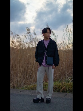 「anown（アノン）のアイテム（ジャケット/アウター）」を使った、mokkunnさん（メンズ・173cm）の冬コーディネート