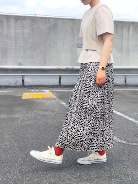 「Tabio（タビオ）のTabio MEN/ メンズ 太リブショートソックス（ソックス/靴下）」を使った、sayakaさん（レディース・154cm）の夏コーディネート