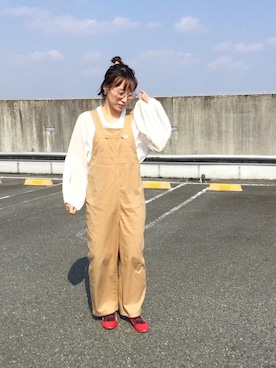 「Libra Cue（リブラ キュー）の【Libra】ティアードブラウス（シャツ/ブラウス）」を使った、sayakaさん（レディース・154cm）の秋コーディネート