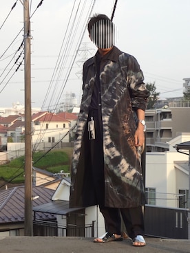 「DRIES VAN NOTEN（ドリスヴァンノッテン）のアイテム（ステンカラーコート）」を使った、brbs15さん（メンズ・165cm）の春コーディネート