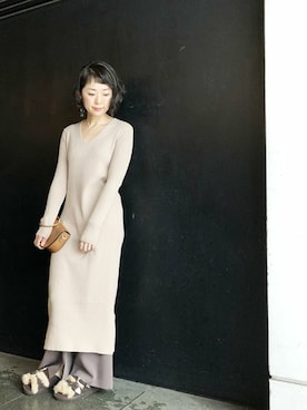 「maison-vincent（メゾンヴァンサン）のアイテム」を使った、nano・universe lady's　STAFFさん（レディース・162cm）の秋コーディネート