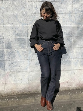 「SERGE de bleu（サージ）のアイテム」を使った、nano・universe lady's　STAFFさん（レディース・162cm）の冬コーディネート