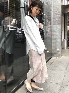 「パイソン柄」｜nano・universe lady's　STAFFさん（レディース・162cm）の冬コーディネート