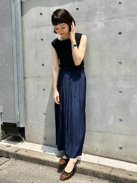 「NANO universe（ナノユニバース）のアイテム（バレエシューズ）」を使った、nano・universe lady's　STAFFさん（レディース・162cm）の夏コーディネート